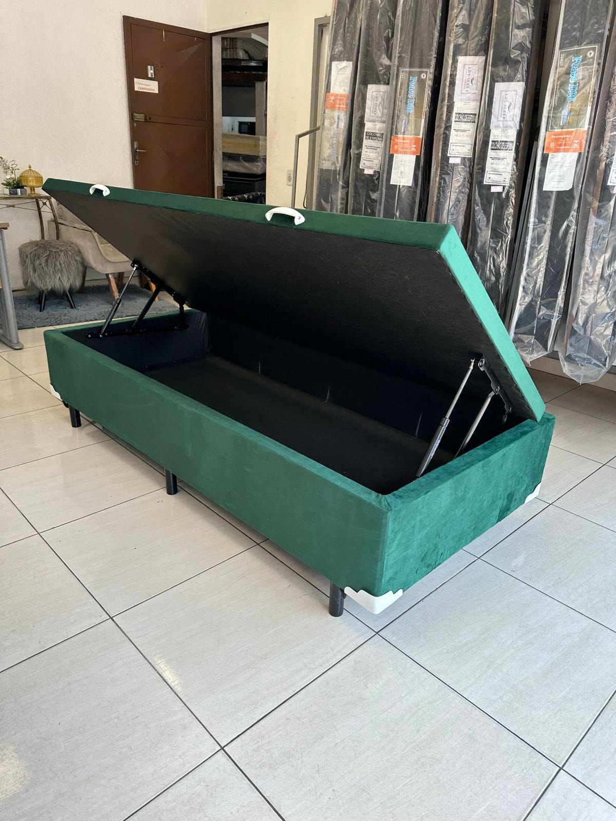 Cama Box Baú Solteiro Fc Colchões 0,88 x 1,88 - Imagem 2