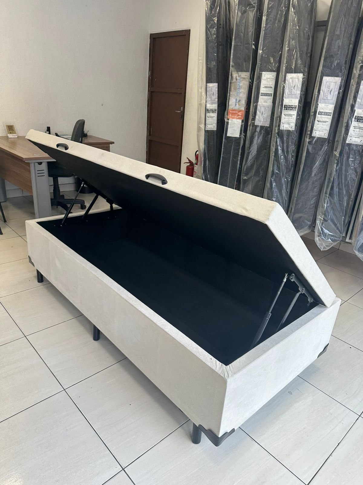 Cama Box Baú Solteiro Fc Colchões 0,88 x 1,88 - Imagem 6